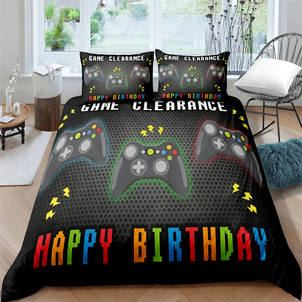 Gamer Bedding Set Soft Modern Gamepad Bedspreads Duvet Cover And Pillowcase