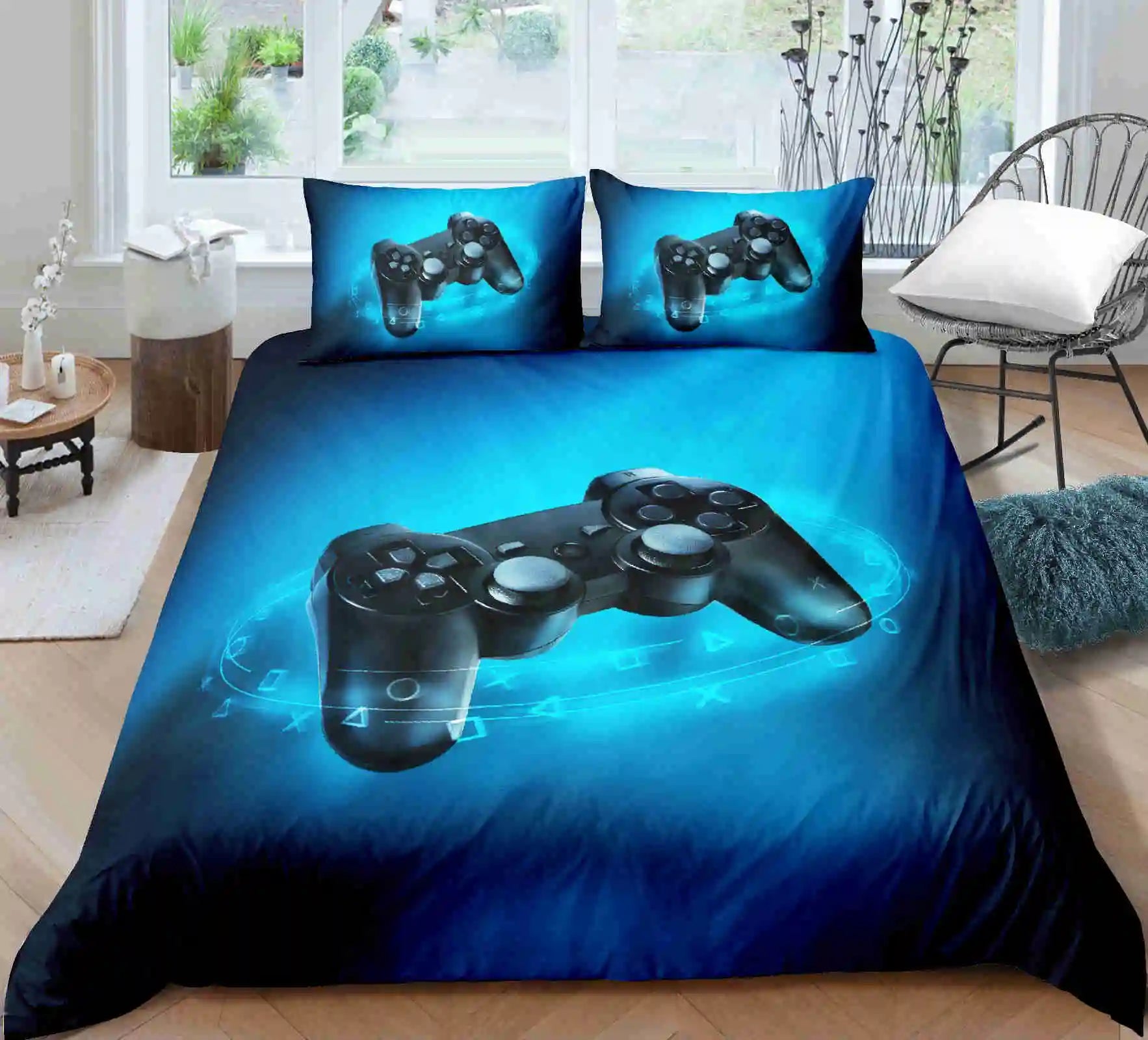Gamer Bedding Set Soft Modern Gamepad Bedspreads Duvet Cover And Pillowcase