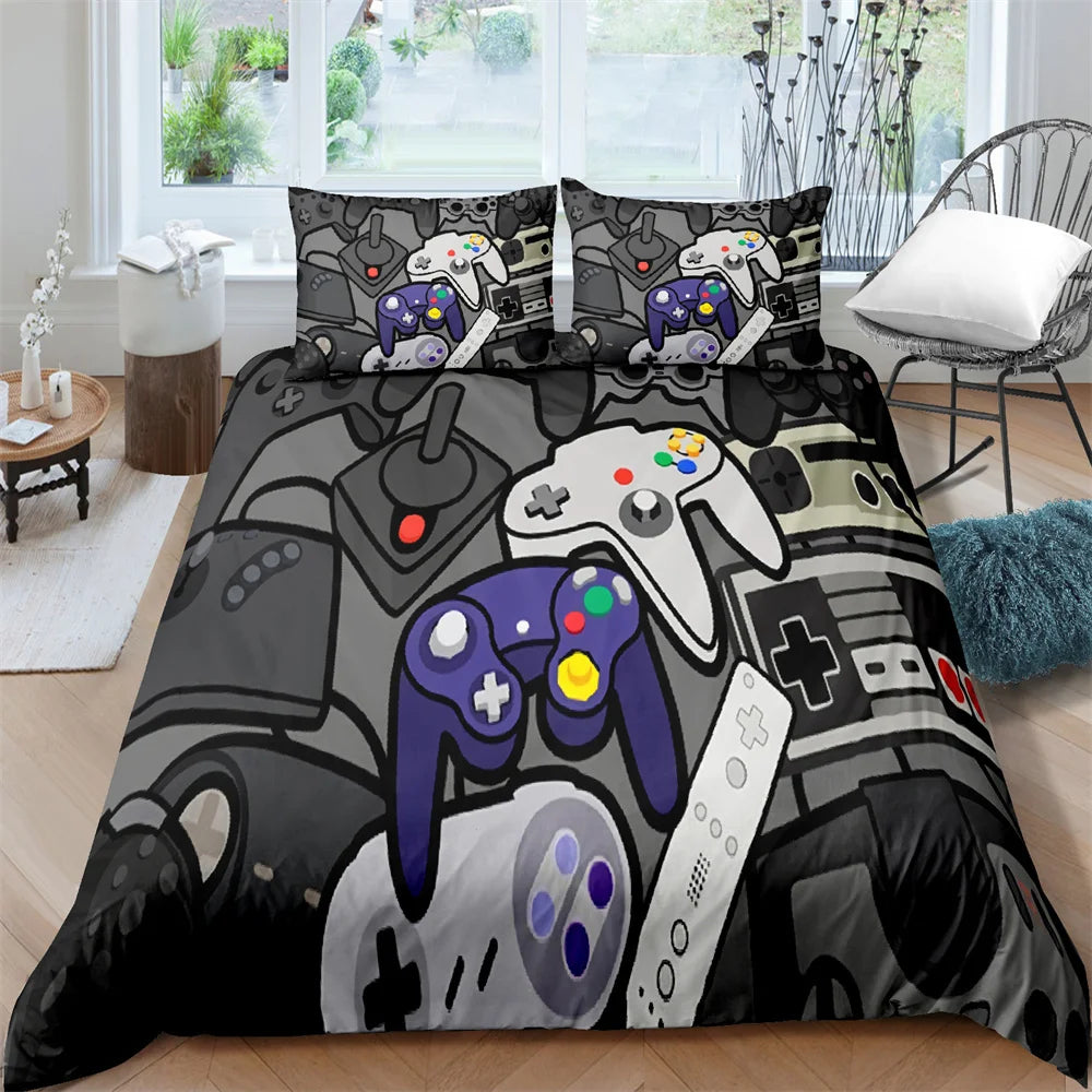 Gamer Bedding Set Soft Modern Gamepad Bedspreads Duvet Cover And Pillowcase