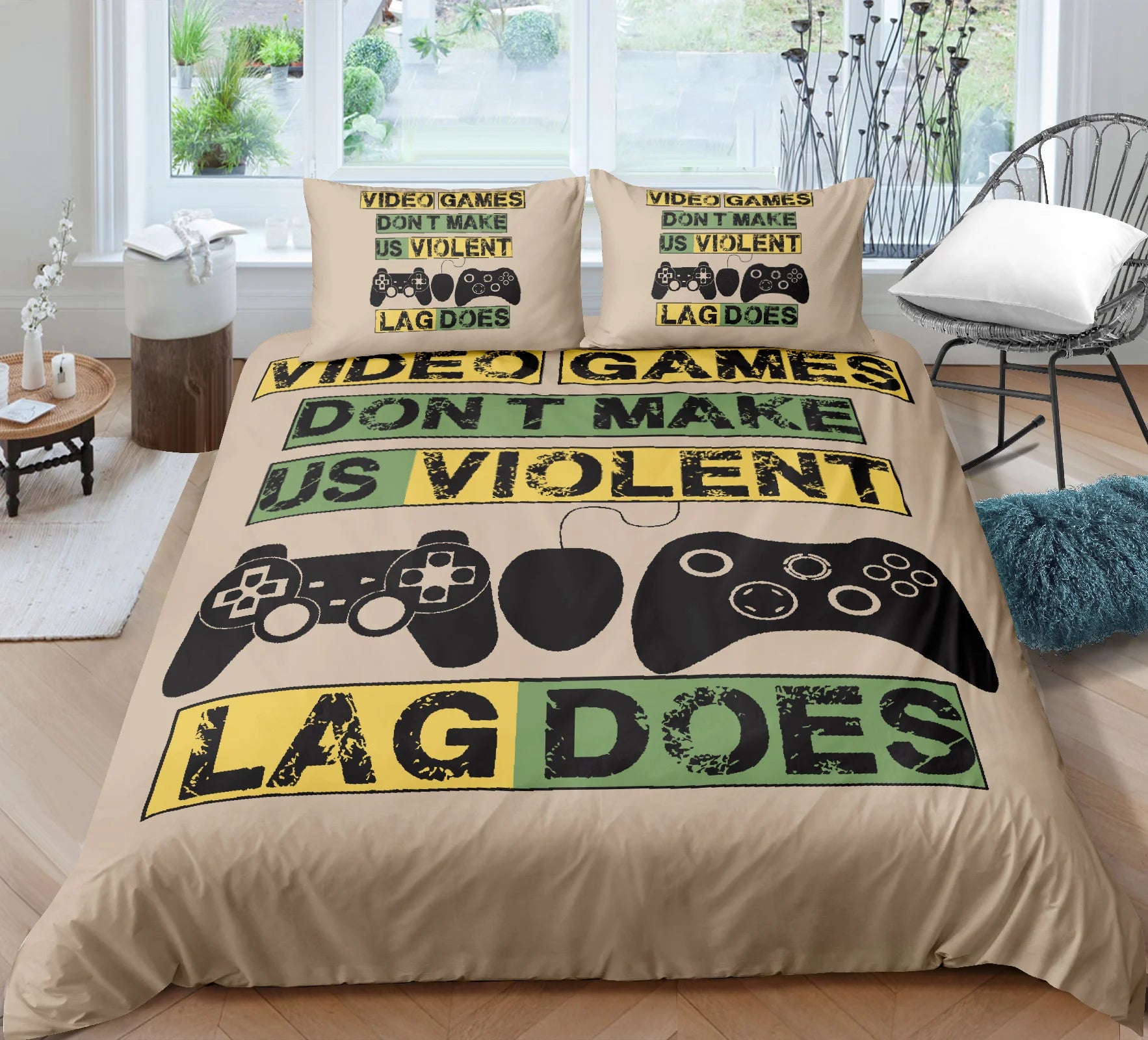 Gamer Bedding Set For Bedroom Soft Modern Gamepad Bedspreads Comefortable Kids Duvet Cover Video Game Quilt Cover And Pillowcase