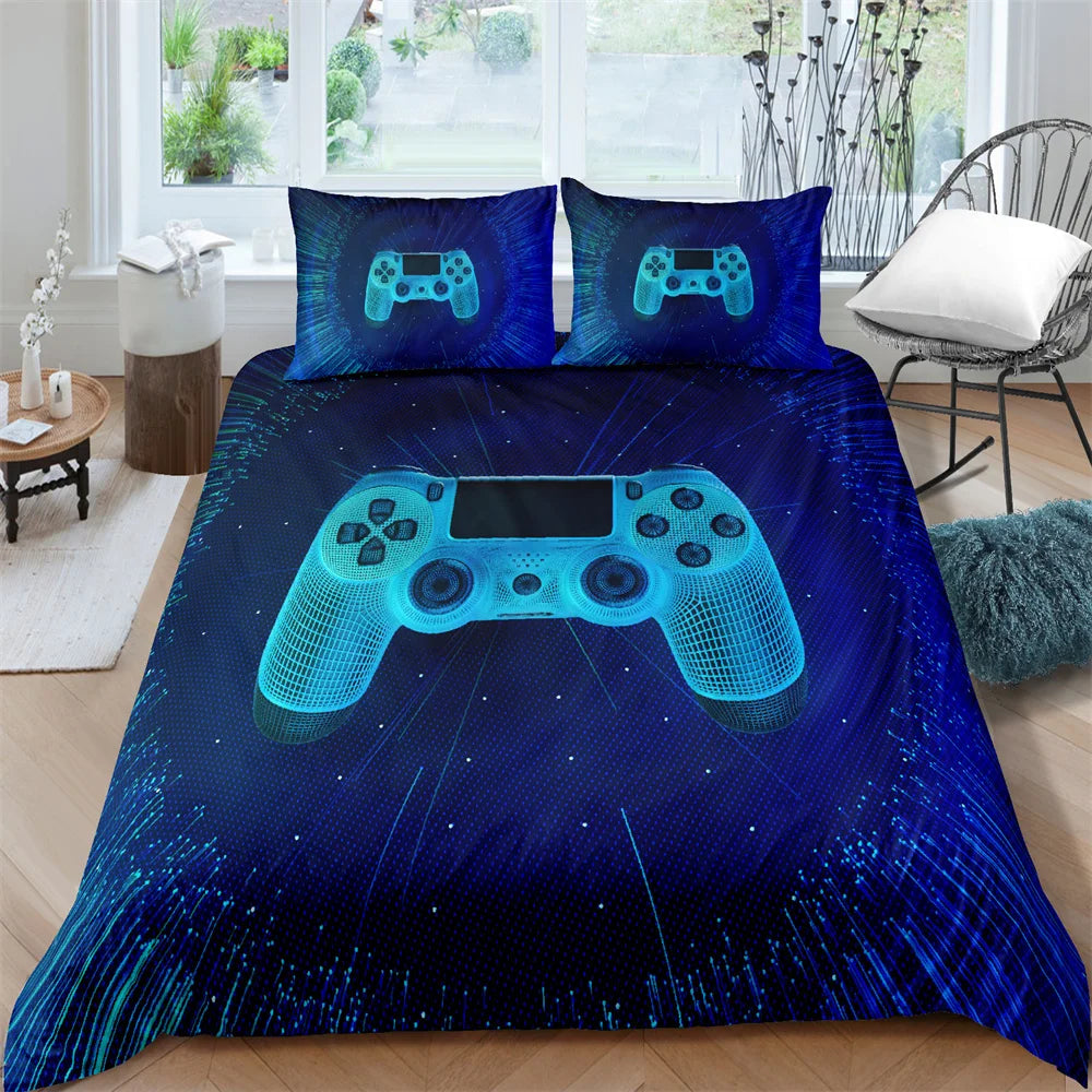 Gamer Bedding Set Soft Modern Gamepad Bedspreads Duvet Cover And Pillowcase