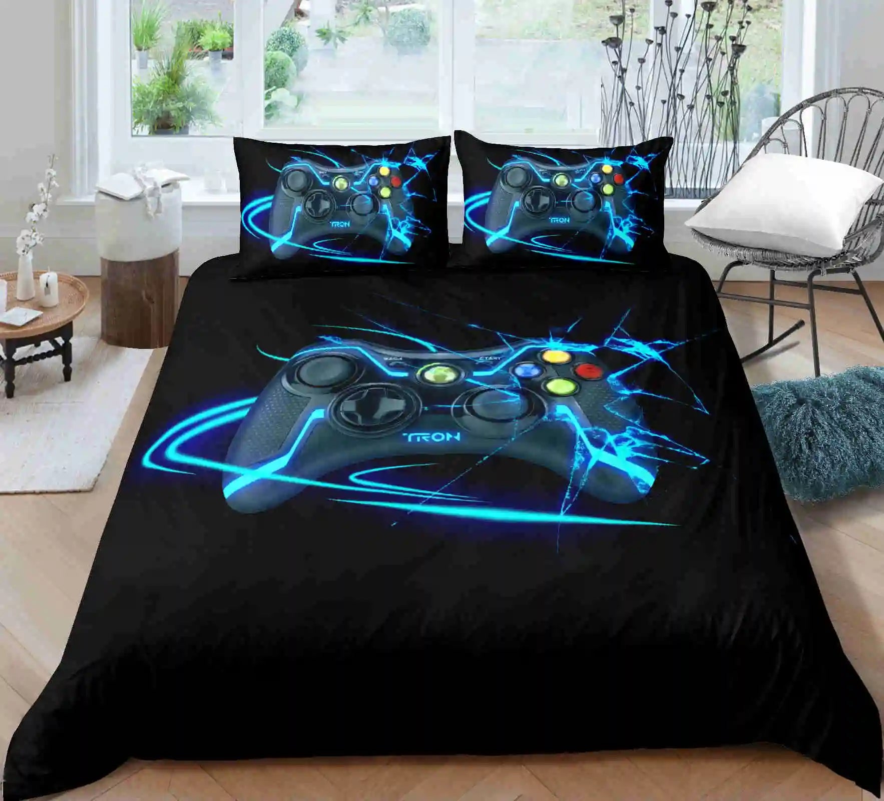 Gamer Bedding Set Soft Modern Gamepad Bedspreads Duvet Cover And Pillowcase