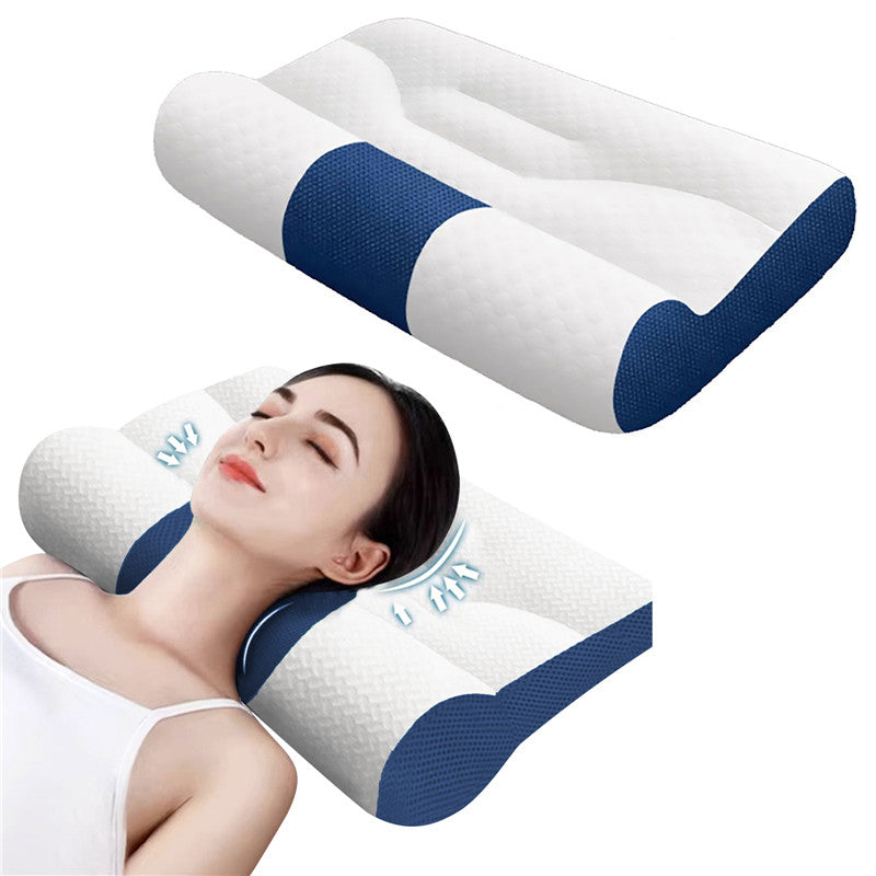 Ergonomic Neck Support Pillow –  Memory Foam, All Sleep Positions