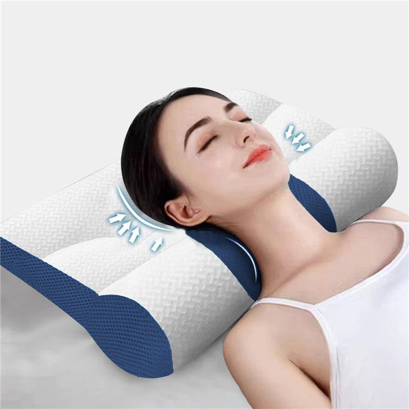 Ergonomic Neck Support Pillow –  Memory Foam, All Sleep Positions
