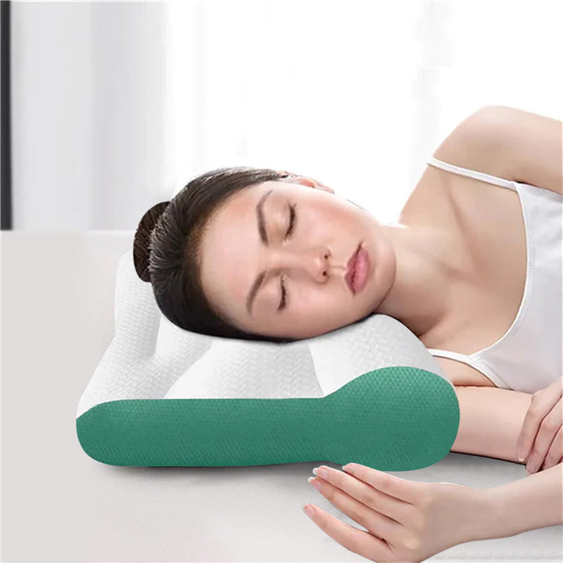 Ergonomic Neck Support Pillow –  Memory Foam, All Sleep Positions