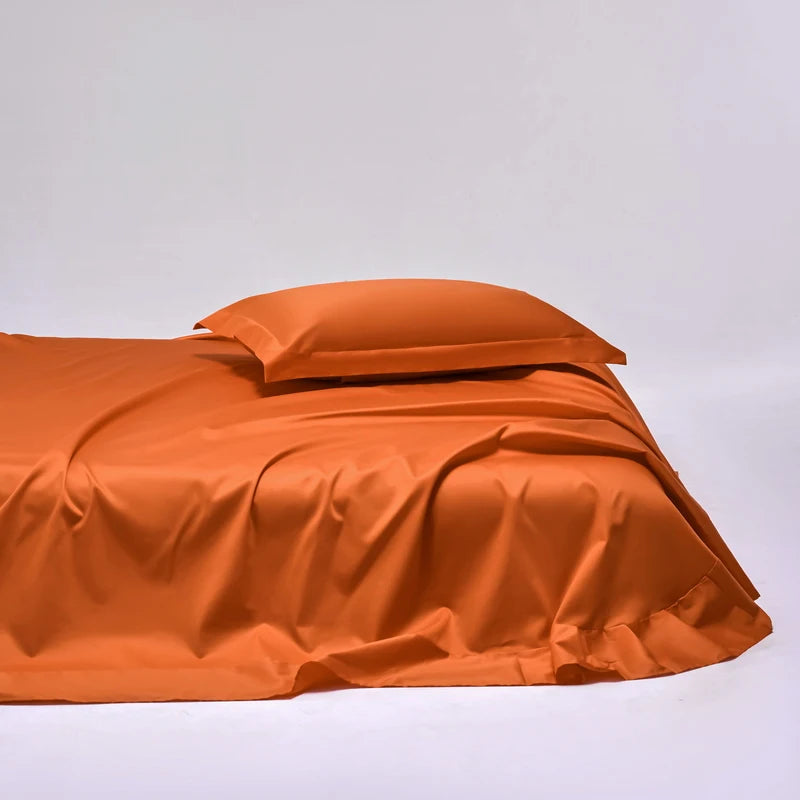 High End Egyptian Cotton Bed Sheet Set 1000TC Fitted Sheet Flat Top Sheets Pillowcase Luxury Bedding Set Double King Queen Size