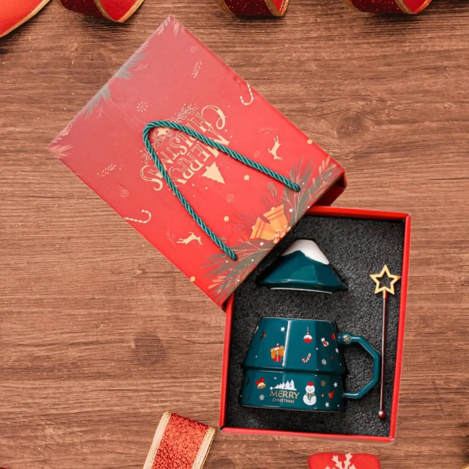 Christmas Tree Mug Ceramic Xmas Cup