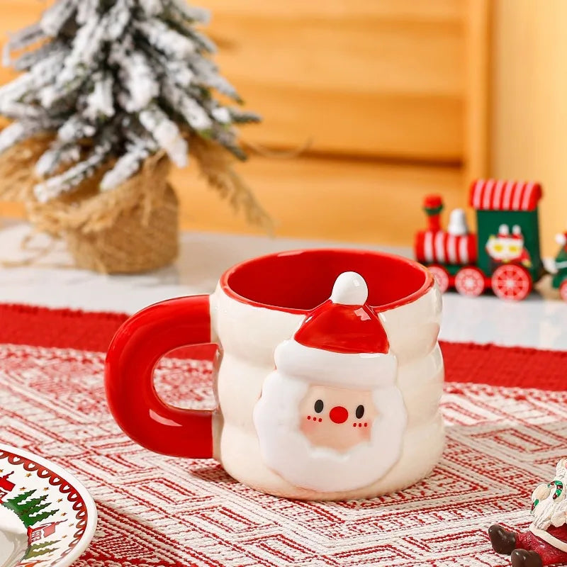 1pc Creative Ceramic Christmas Mugs