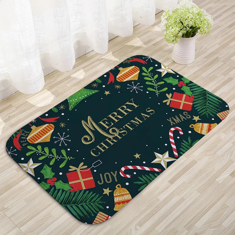 Christmas Door Mat-Santa Claus Outdoor Carpet