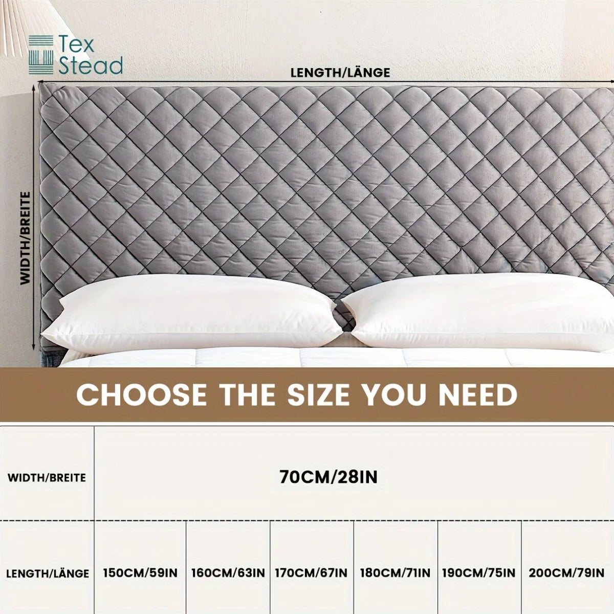 Solid Color Bed Back Slipcover