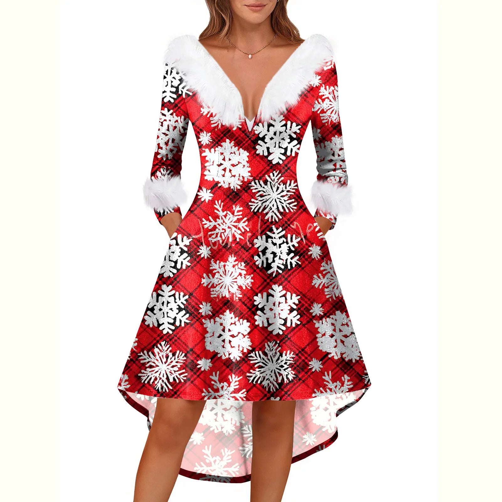 Ladies Christmas Printed Dress
