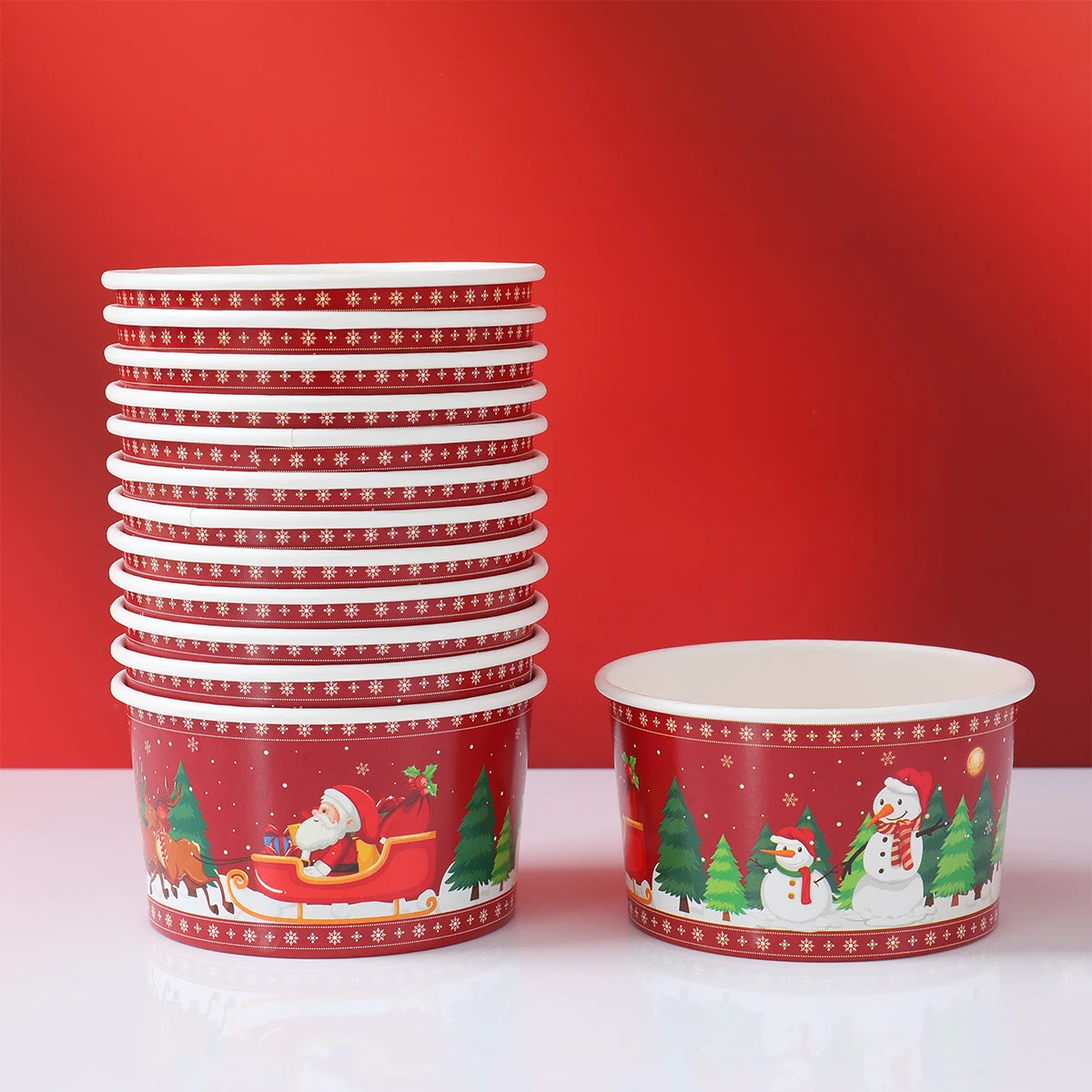 Christmas Santa Claus Disposable paper Bowls