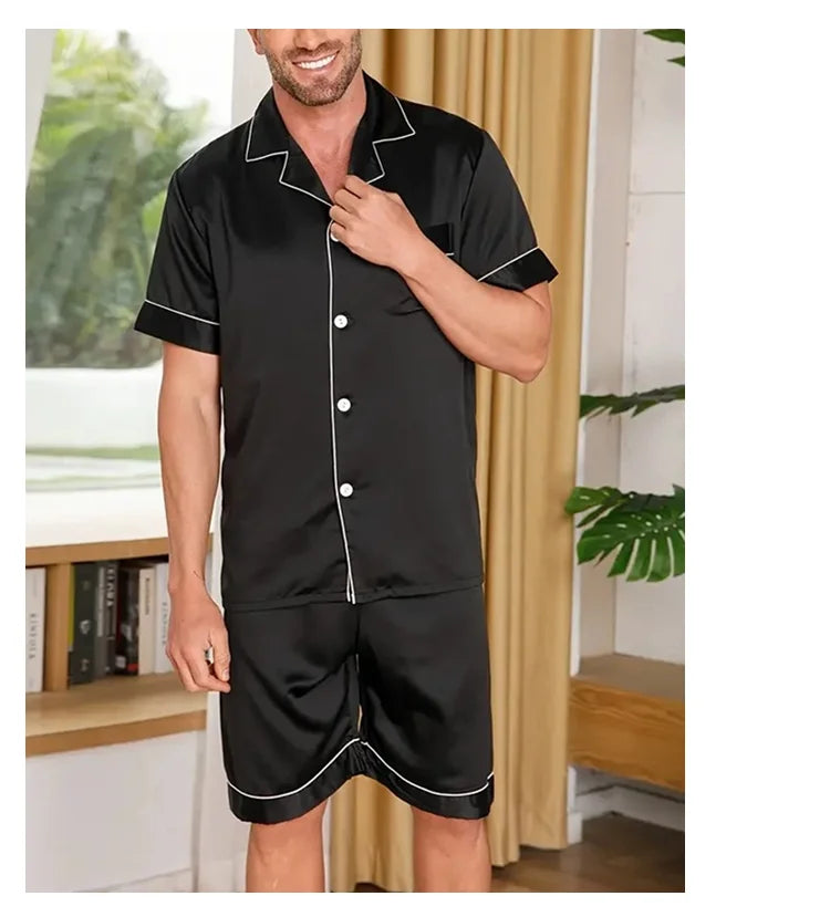 Men Satin Pajama Set