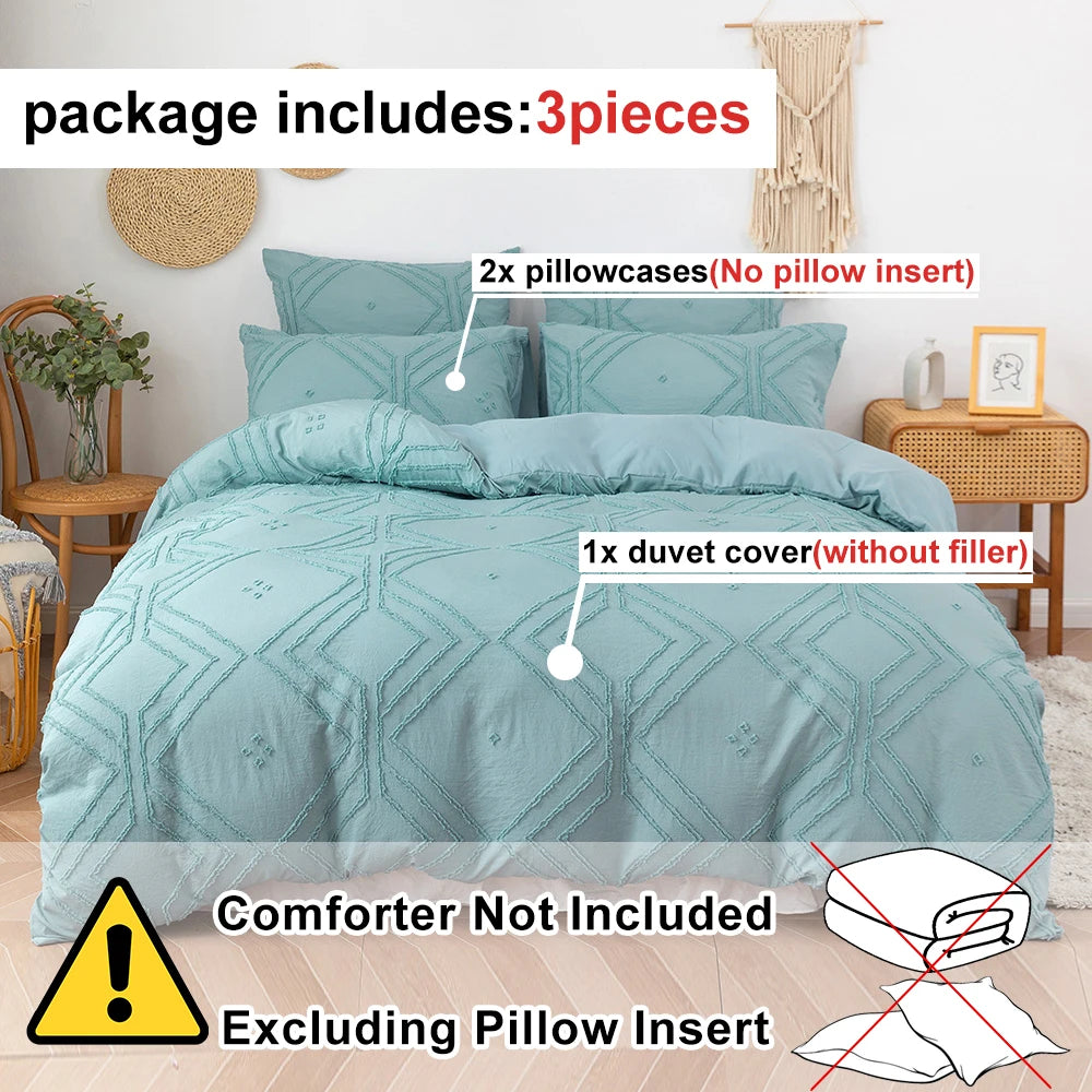 Tufted Duvet Cover – 3-Piece Bedding Set