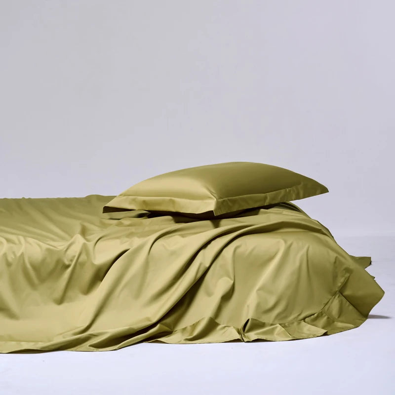 High End Egyptian Cotton Bed Sheet Set 1000TC Fitted Sheet Flat Top Sheets Pillowcase Luxury Bedding Set Double King Queen Size