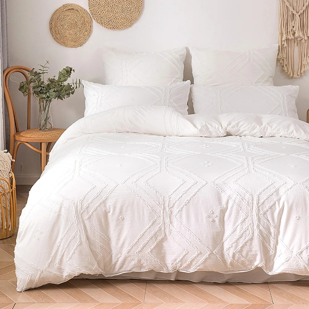 Tufted Duvet Cover – 3-Piece Bedding Set