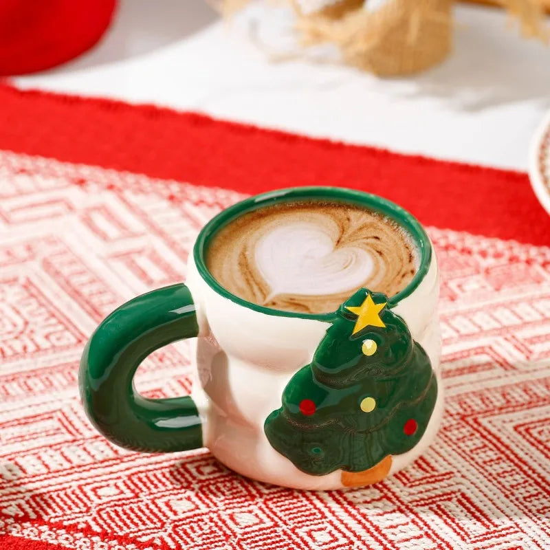 1pc Creative Ceramic Christmas Mugs