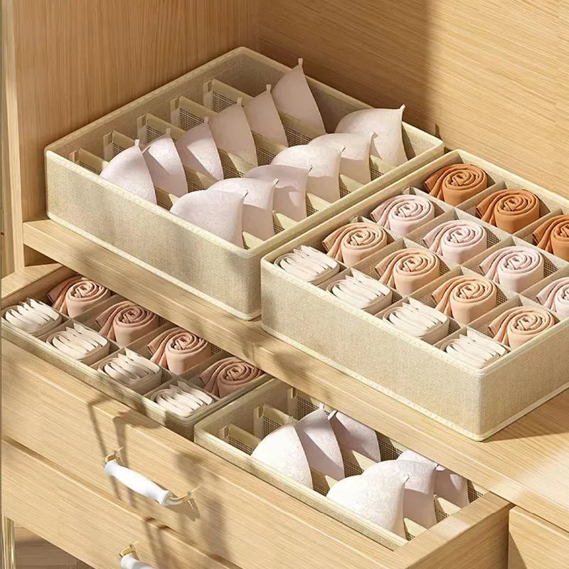 Foldable Underwear Organizer Box – Drawer Divider for Bras, Panties, Socks & Closet Storage