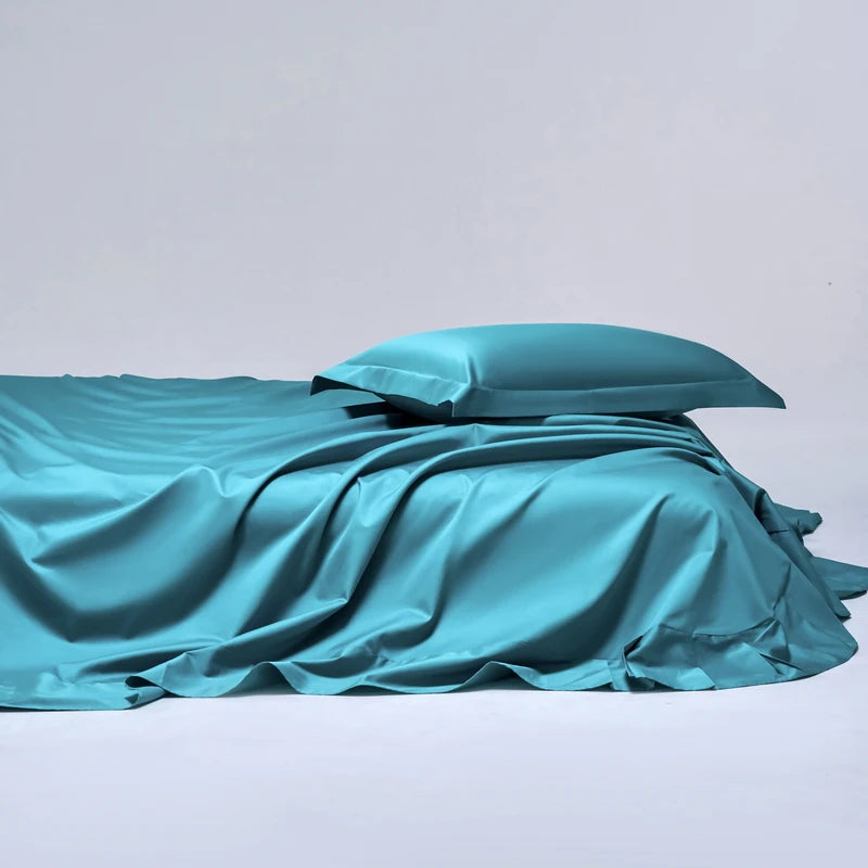 High End Egyptian Cotton Bed Sheet Set 1000TC Fitted Sheet Flat Top Sheets Pillowcase Luxury Bedding Set Double King Queen Size