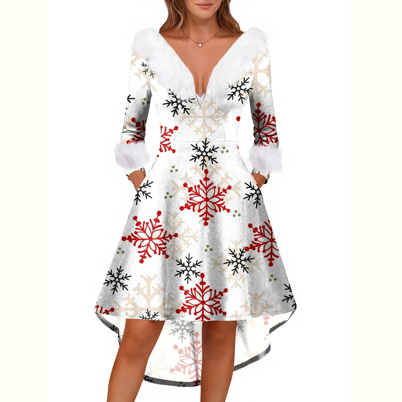 Ladies Christmas Printed Dress