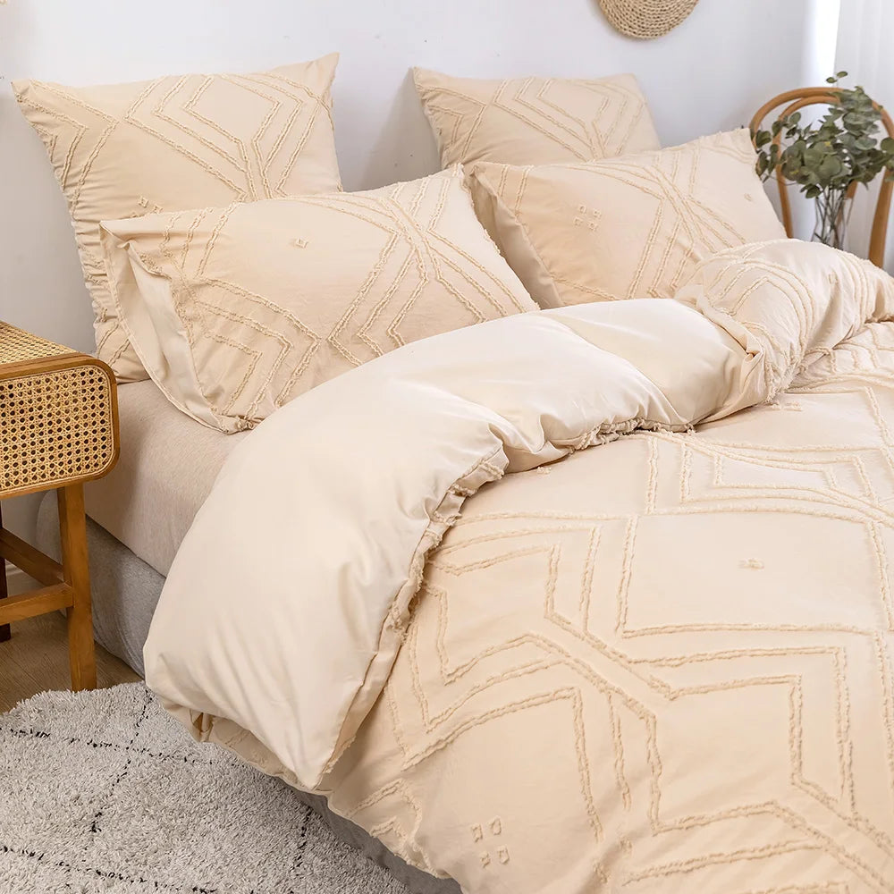 Tufted Duvet Cover – 3-Piece Bedding Set