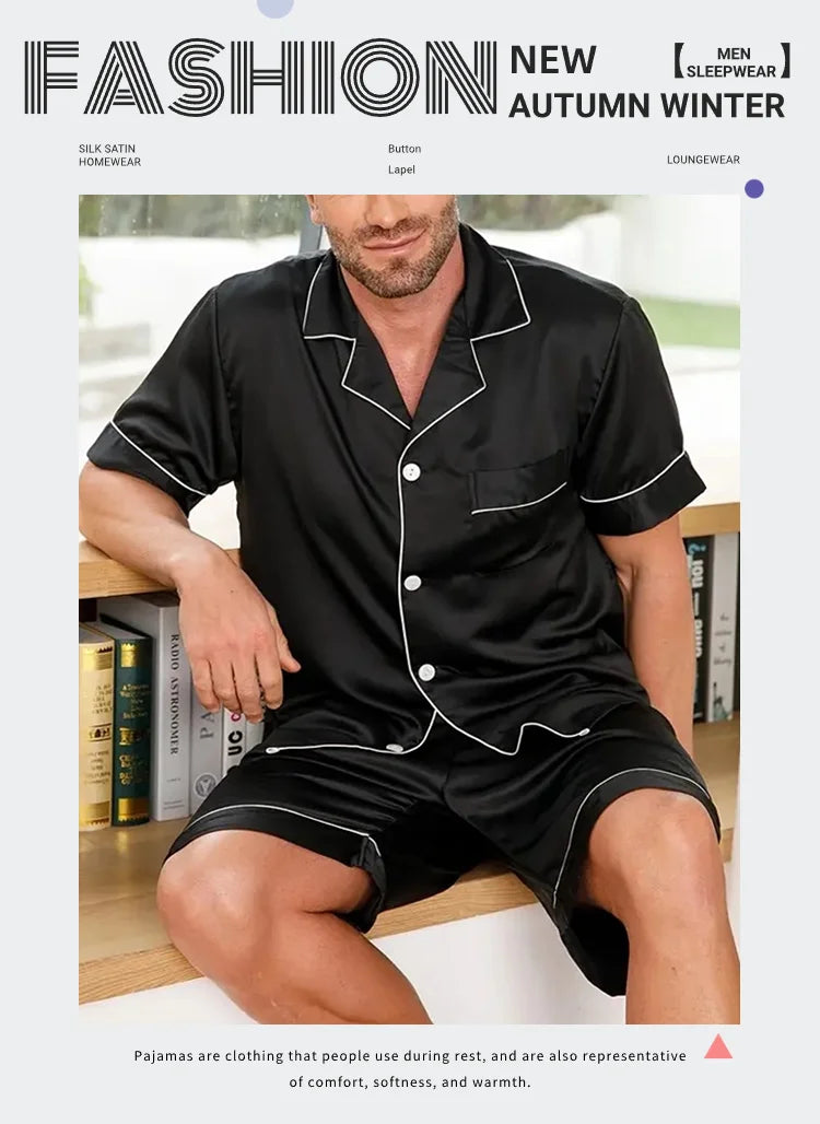 Men Satin Pajama Set