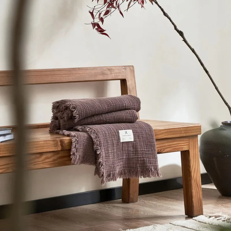 Soft, Anti-Pilling, Yarn-Dyed Knit Blanket for Sofa, Bed & More