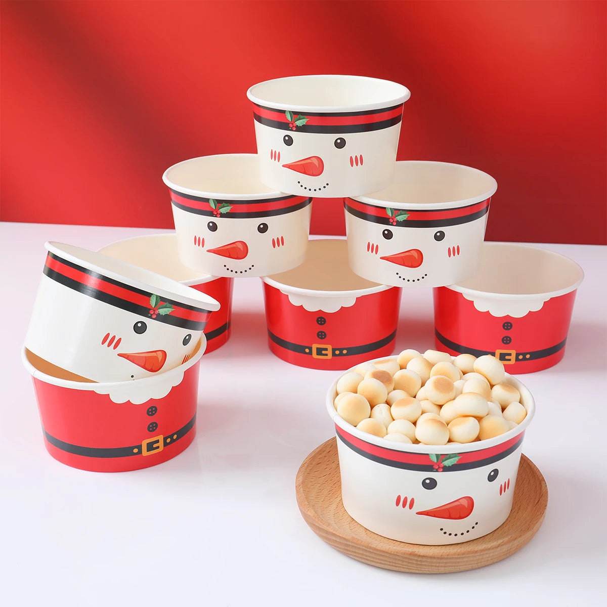 Christmas Santa Claus Disposable paper Bowls