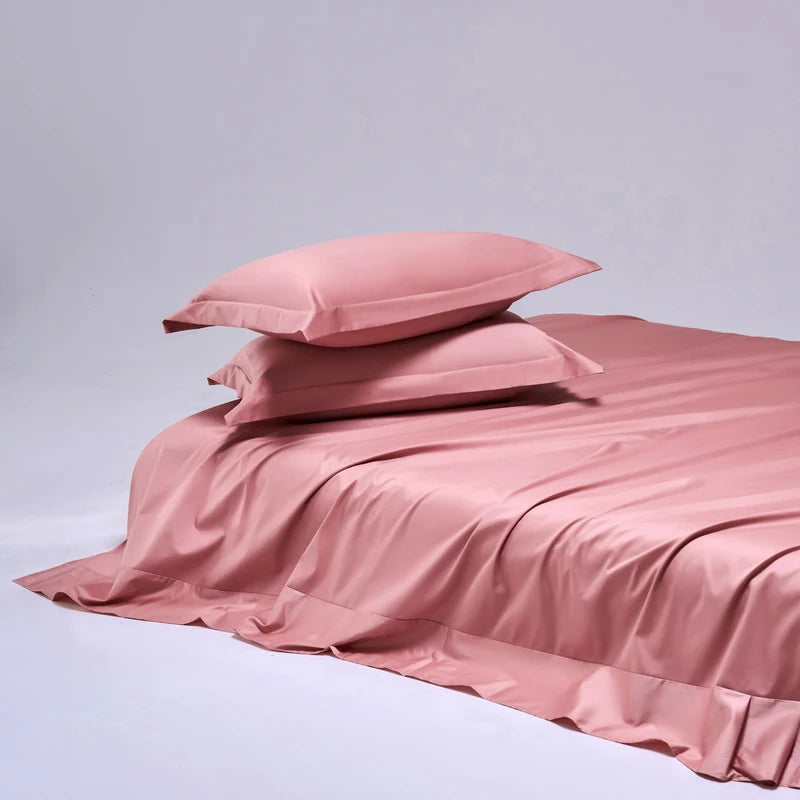 High End Egyptian Cotton Bed Sheet Set 1000TC Fitted Sheet Flat Top Sheets Pillowcase Luxury Bedding Set Double King Queen Size