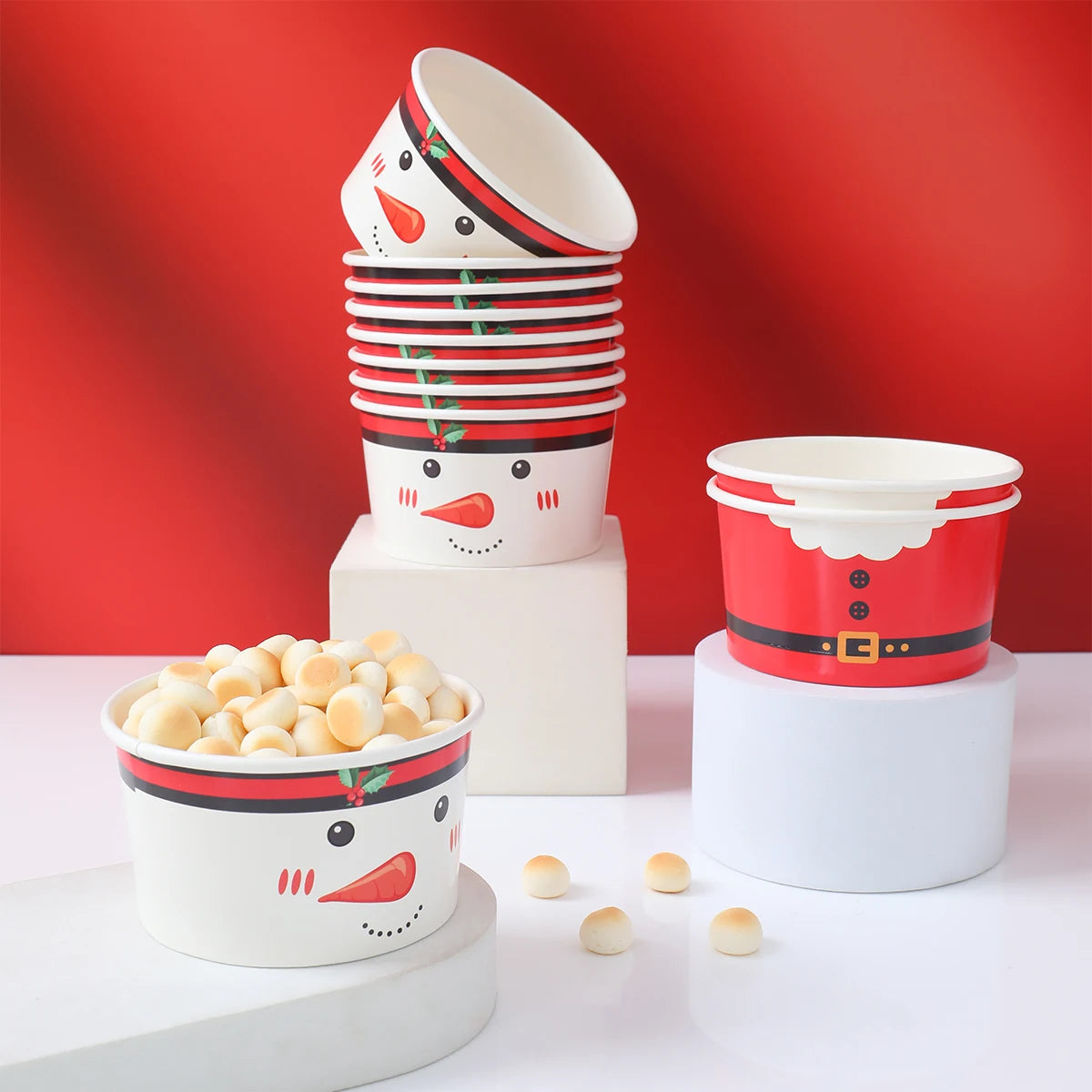 Christmas Santa Claus Disposable paper Bowls