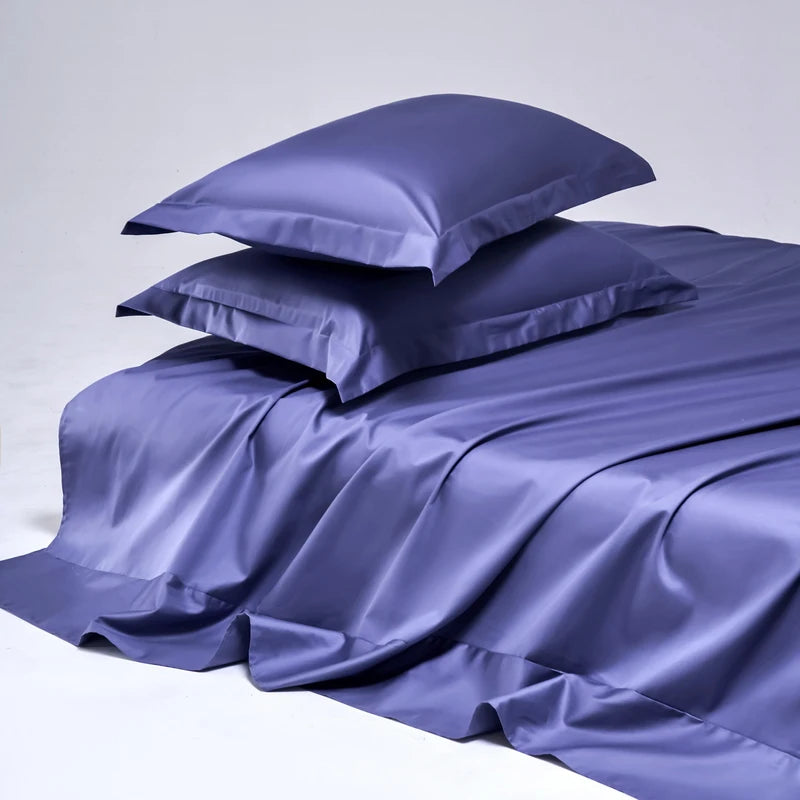 High End Egyptian Cotton Bed Sheet Set 1000TC Fitted Sheet Flat Top Sheets Pillowcase Luxury Bedding Set Double King Queen Size