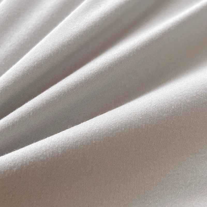 2-side Solid Color Brush Fabric Bed Set- 4 Pieces
