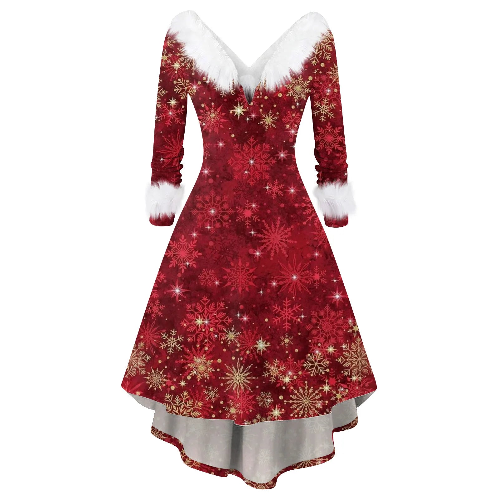 Ladies Christmas Printed Dress