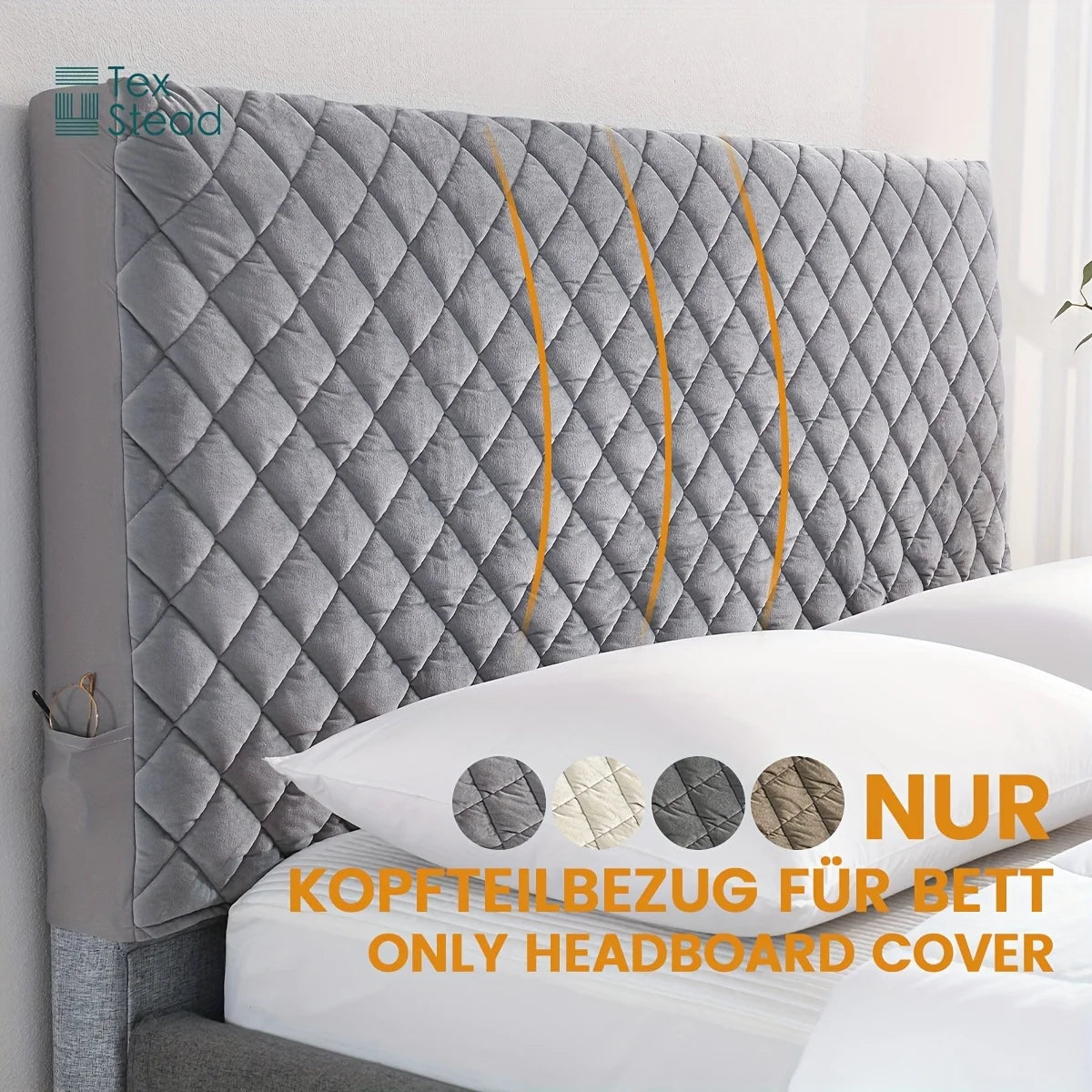 Solid Color Bed Back Slipcover