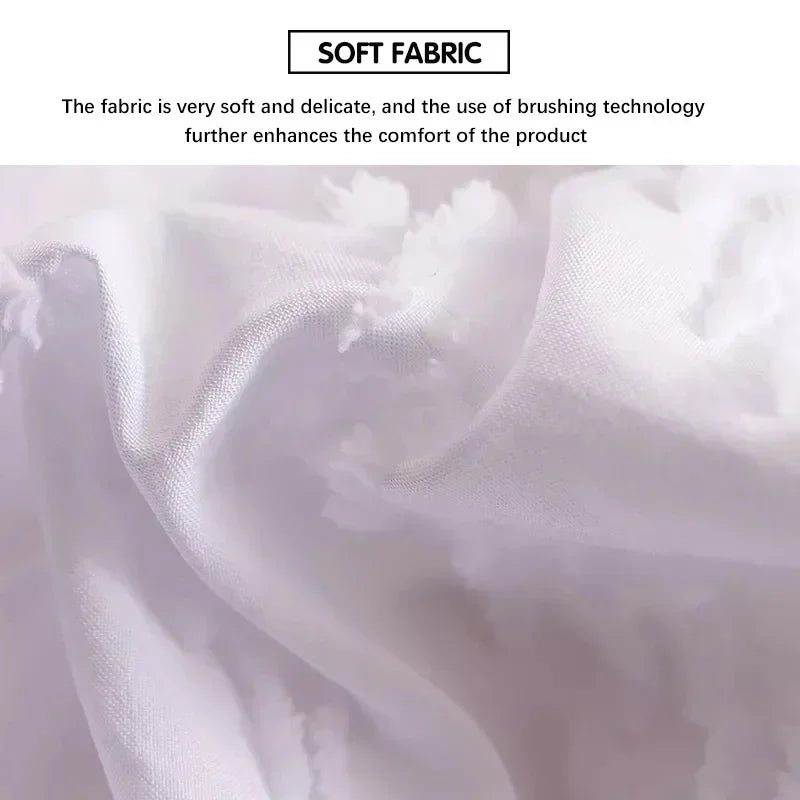 High-quality Ripple Cut Flowers Queen Duvet Cover Set