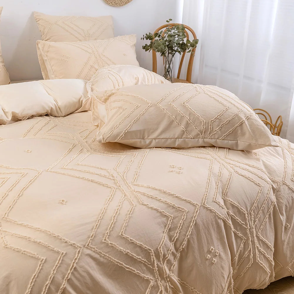 Tufted Duvet Cover – 3-Piece Bedding Set