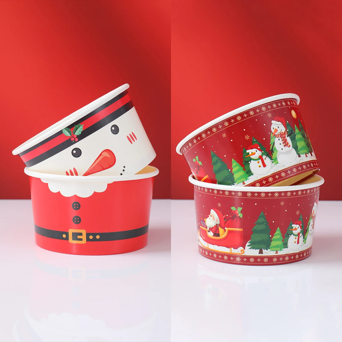 Christmas Santa Claus Disposable paper Bowls