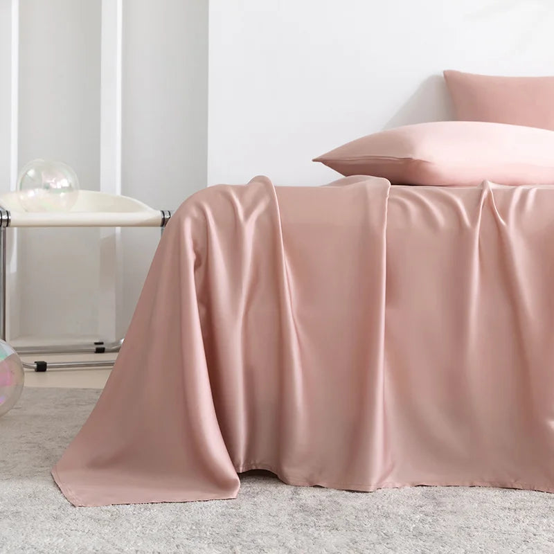 High End 100% Bamboo Bed Sheet Set Luxury Smooth Fitted Bed Sheet Flat Top Sheets Pillowcase Silky Cooling Bedding Set 4/6Pcs