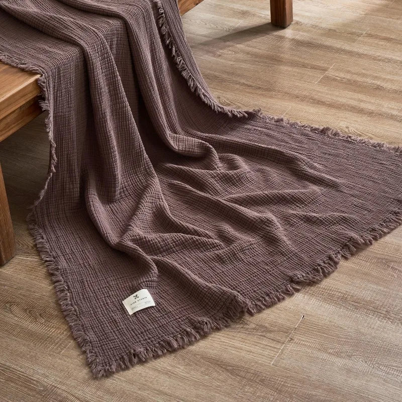 Soft, Anti-Pilling, Yarn-Dyed Knit Blanket for Sofa, Bed & More