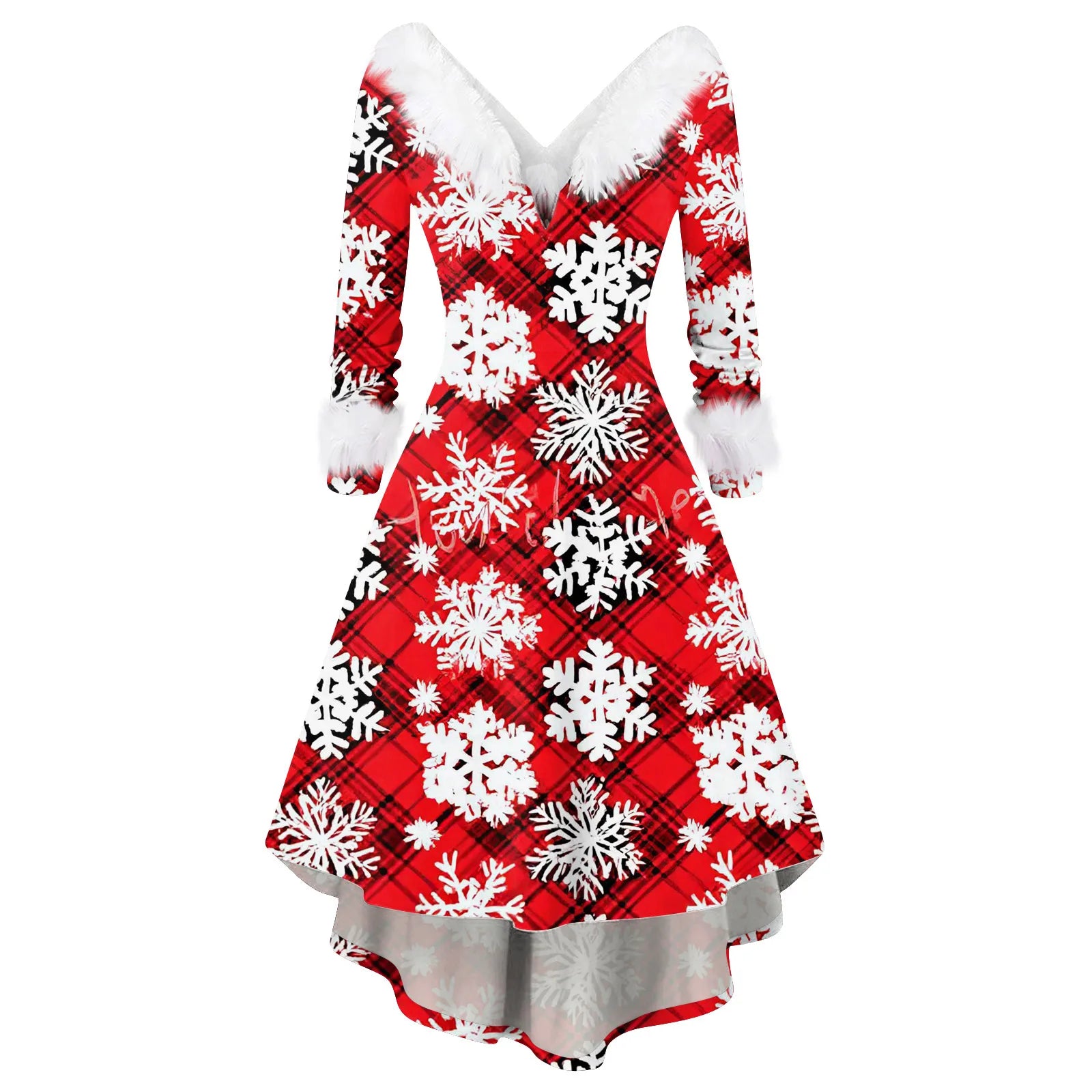 Ladies Christmas Printed Dress