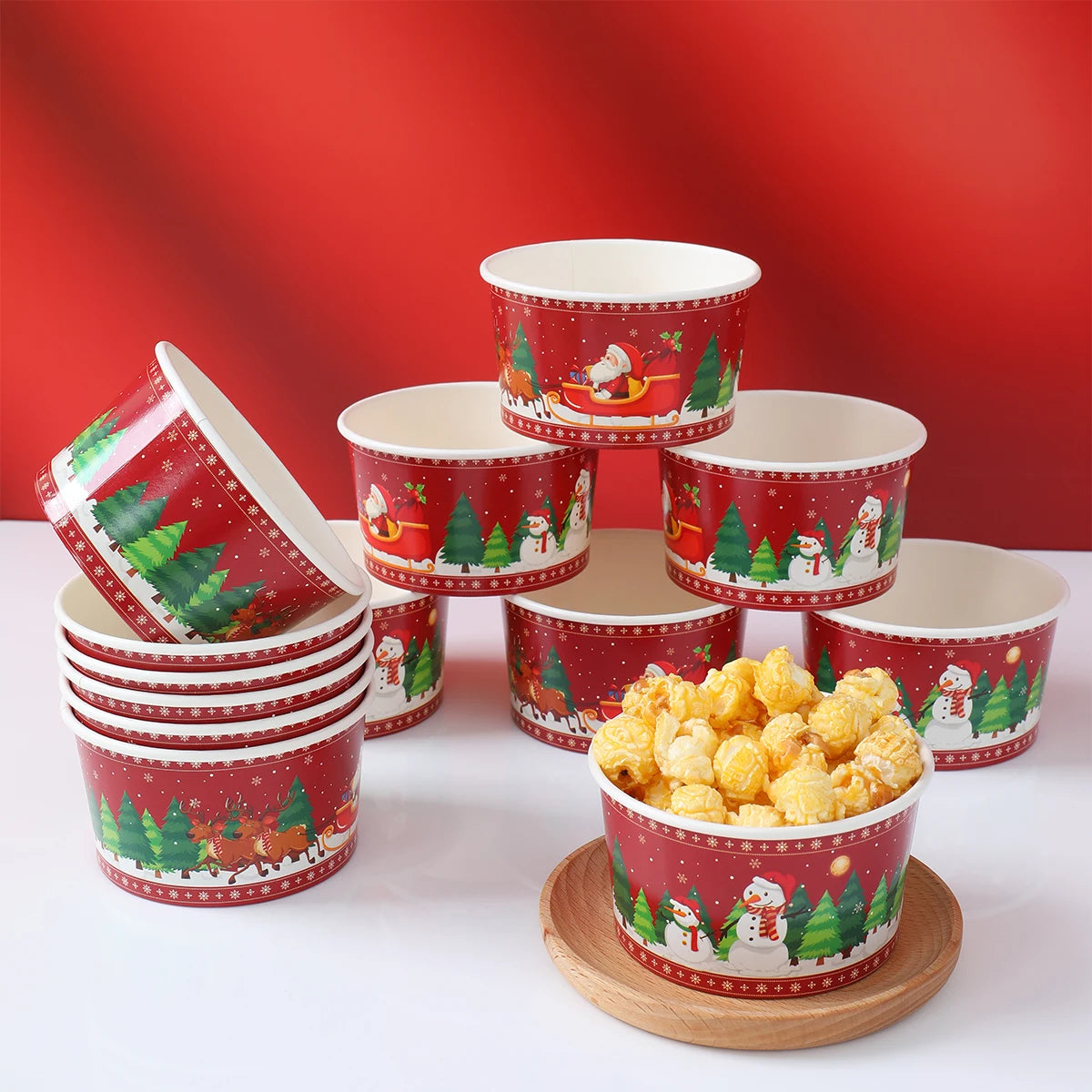 Christmas Santa Claus Disposable paper Bowls