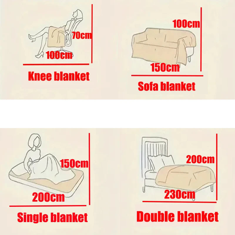 Soft Solid Color Rabbit Velvet Blanket