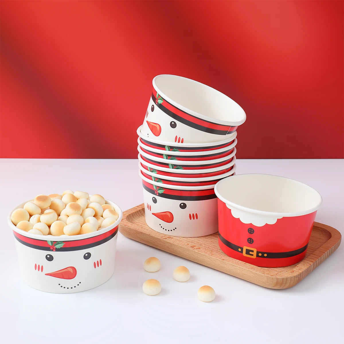 Christmas Santa Claus Disposable paper Bowls