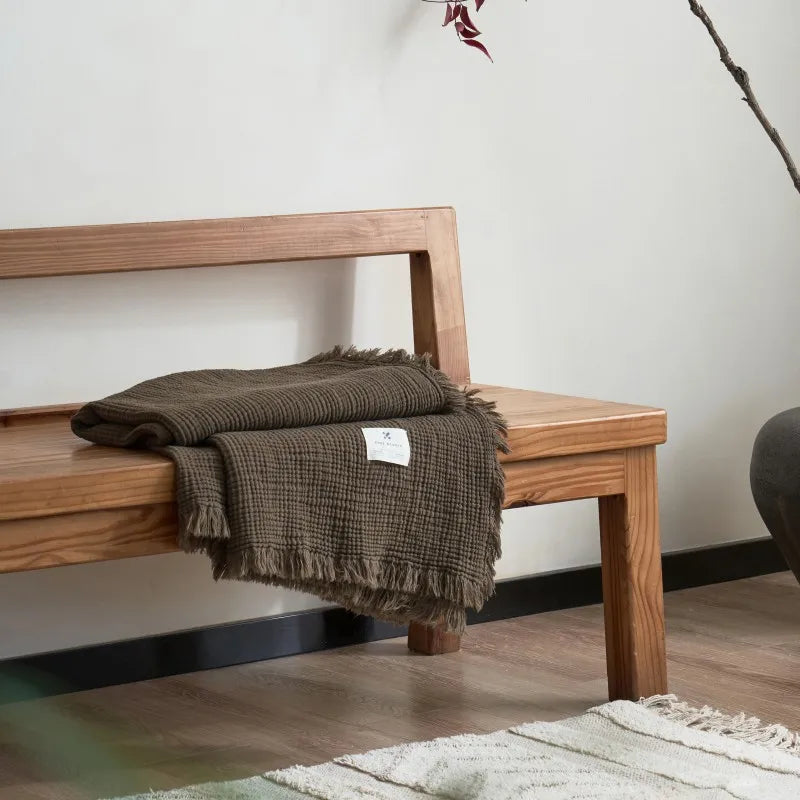 Soft, Anti-Pilling, Yarn-Dyed Knit Blanket for Sofa, Bed & More