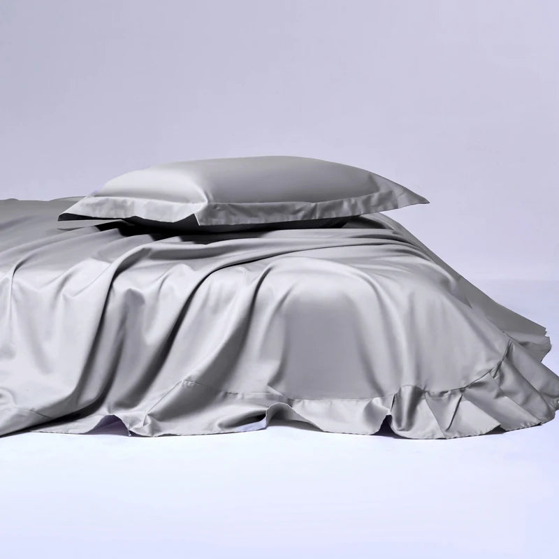 High End Egyptian Cotton Bed Sheet Set 1000TC Fitted Sheet Flat Top Sheets Pillowcase Luxury Bedding Set Double King Queen Size