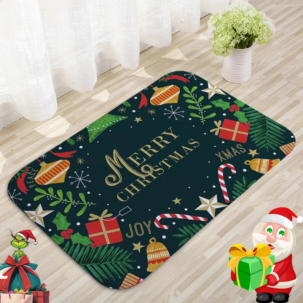 Christmas Door Mat-Santa Claus Outdoor Carpet