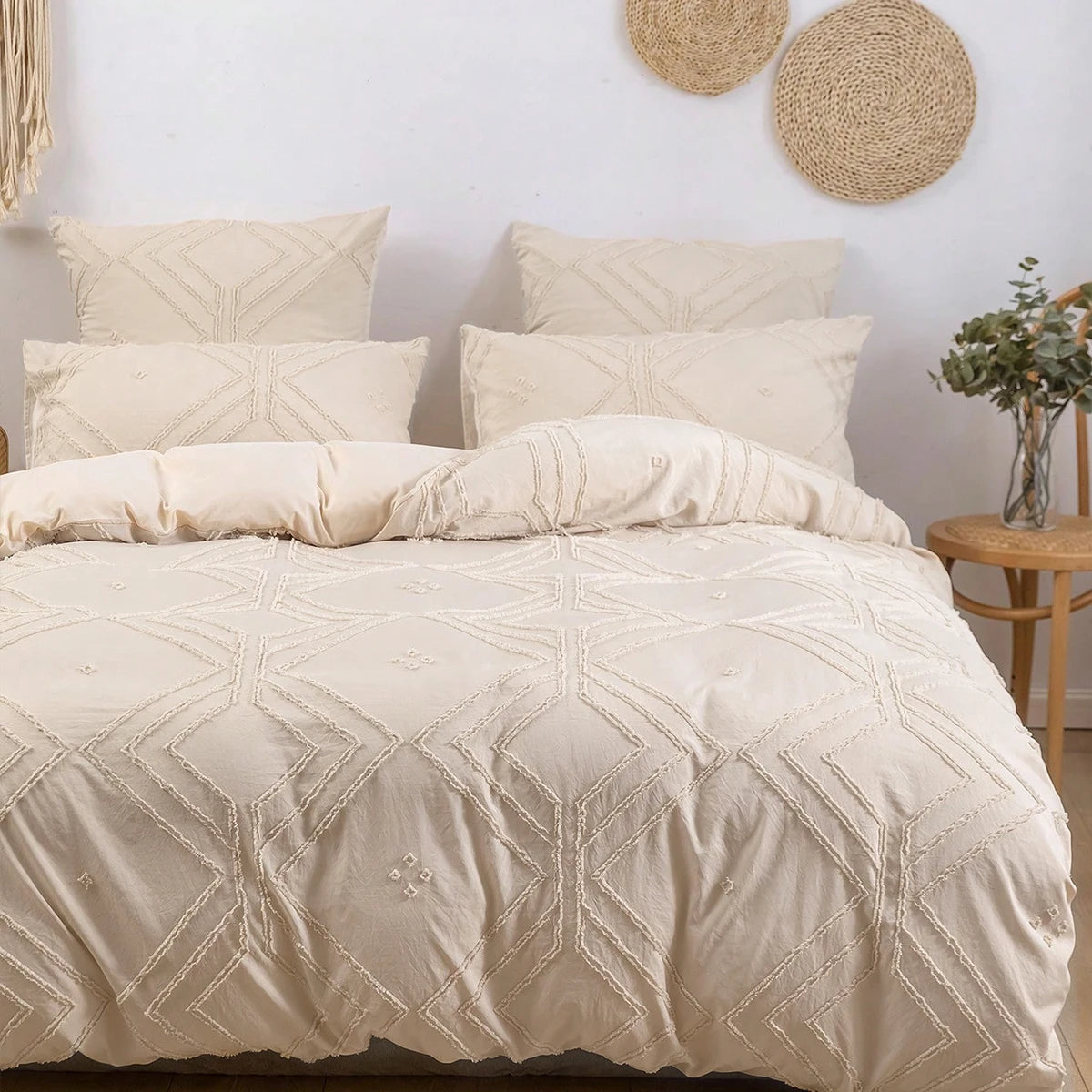 Tufted Duvet Cover – 3-Piece Bedding Set