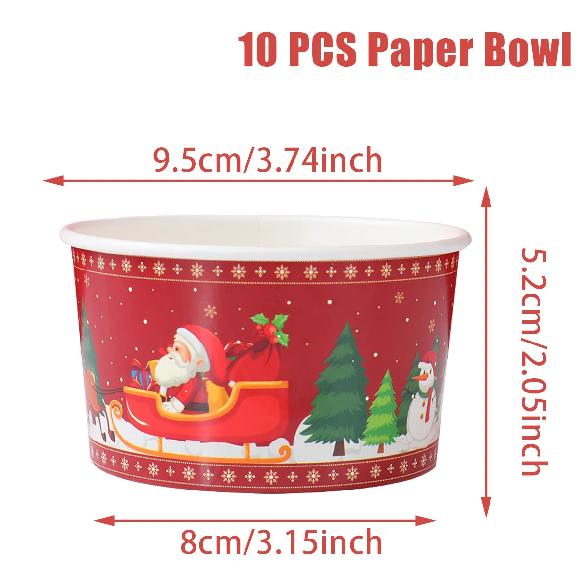 Christmas Santa Claus Disposable paper Bowls