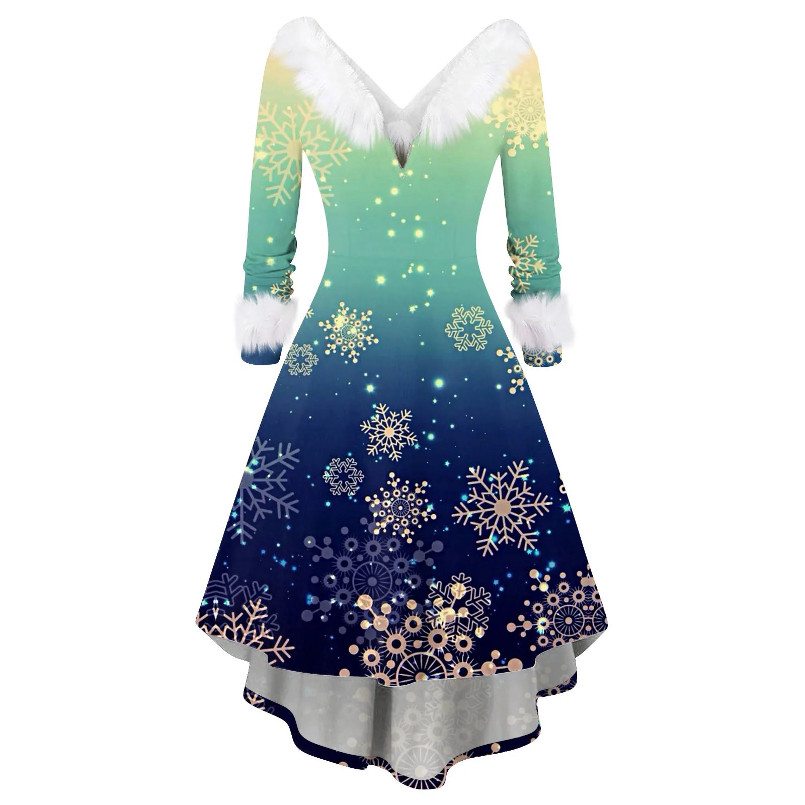 Ladies Christmas Printed Dress