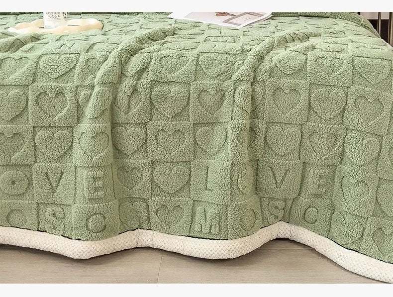 Warm Coral Velvet Throw Blanket